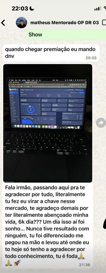 Prova social Matheus